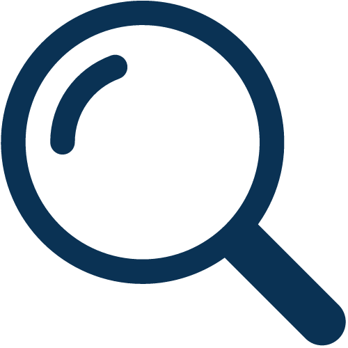 blue magnifying glass